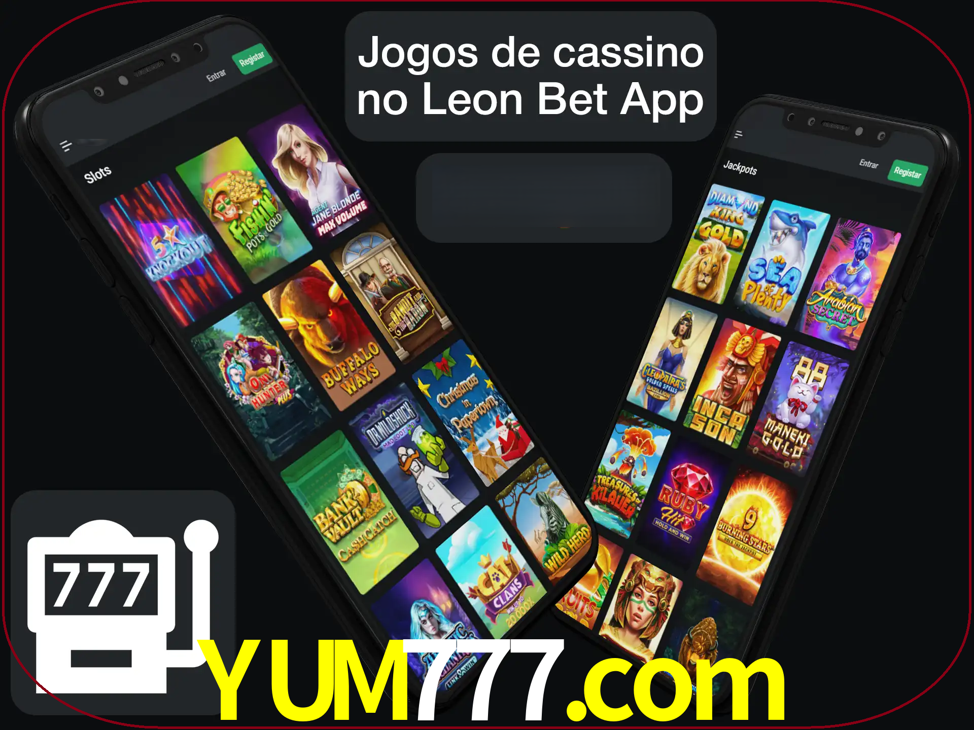 Escolha quais jogos de cassino jogar no app.