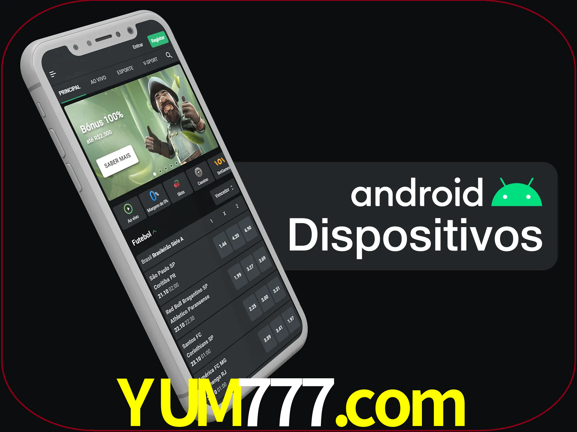 O aplicativo suporta a maioria de todos os dispositivos Android.