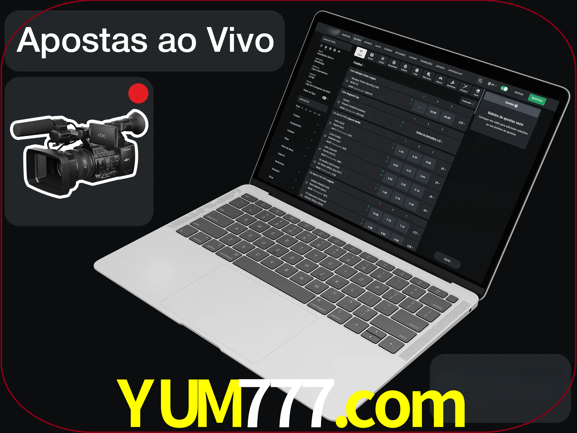 Aposte em formato ao vivo em nosso site.