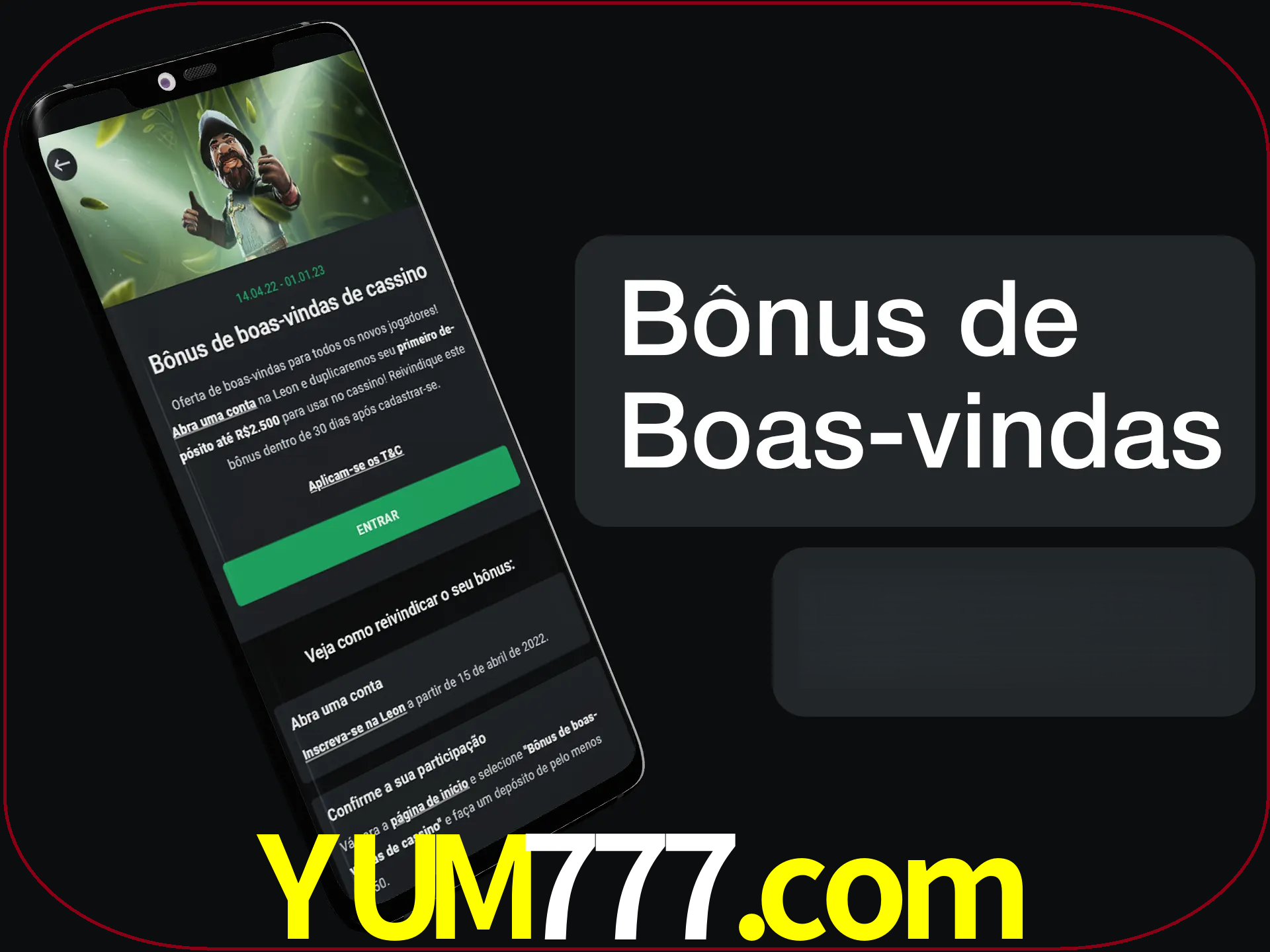Não se esqueça de usar o bônus de boas-vindas.